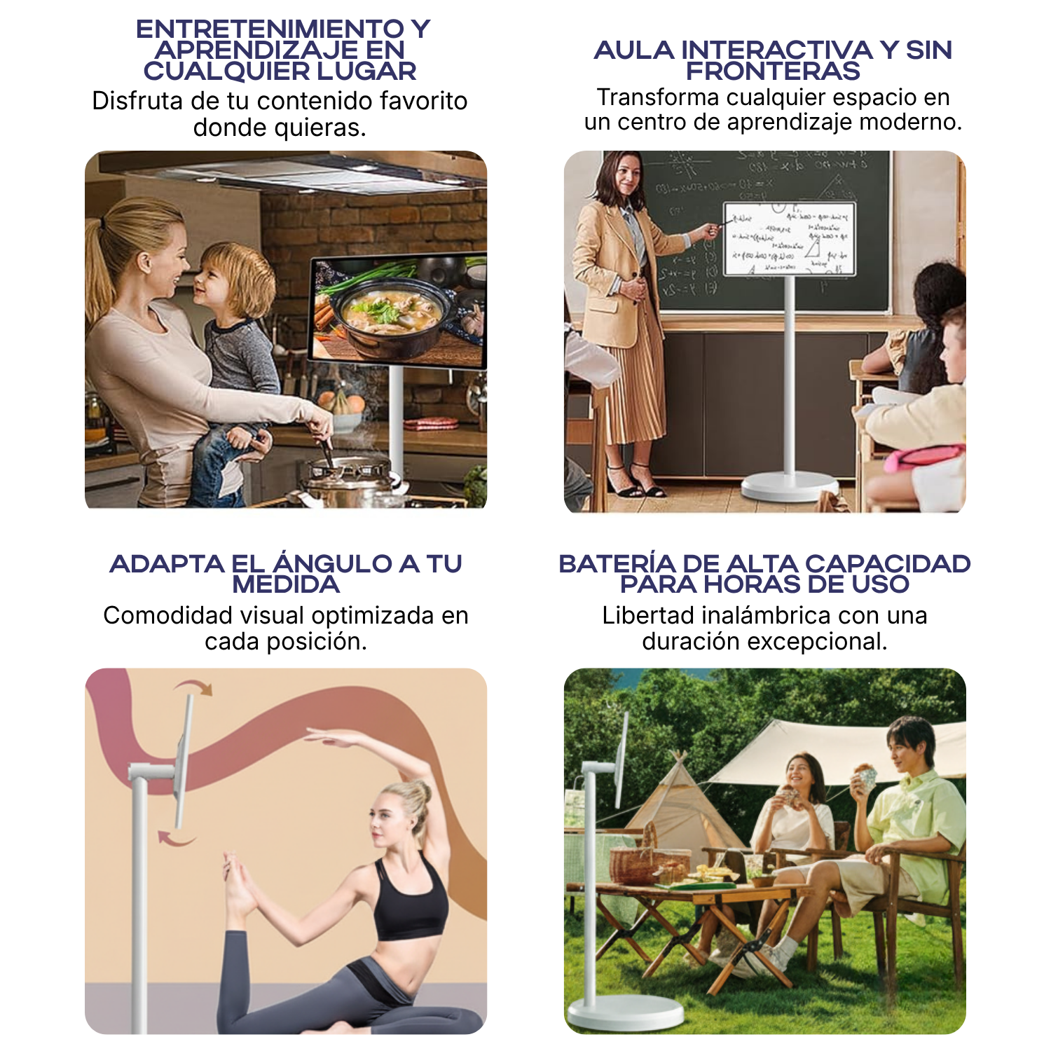 21.5" Android Touchscreen Portable Smart TV with Stand