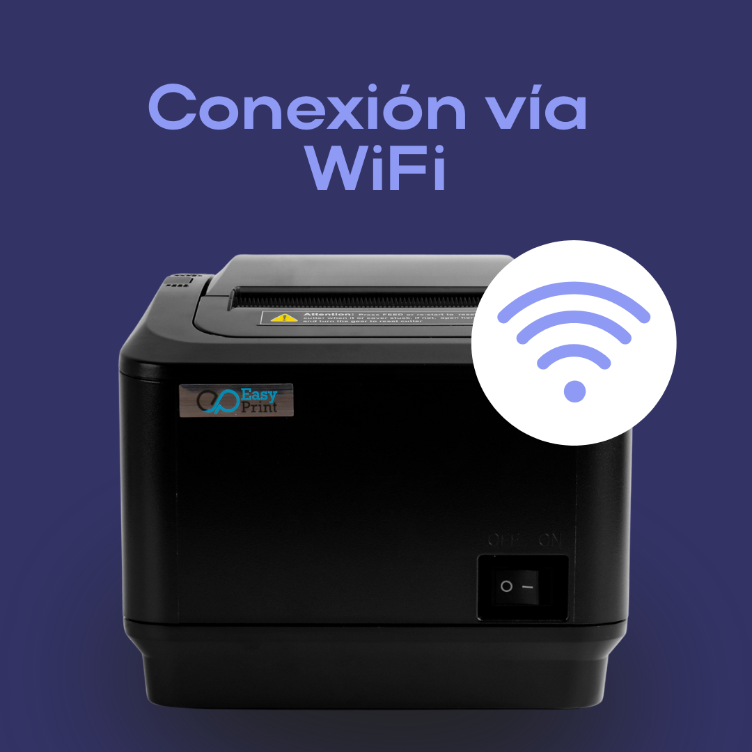 Impresora Térmica de Recibos 80mm WiFi/Bluetooth Alta Velocidad 300mm/s