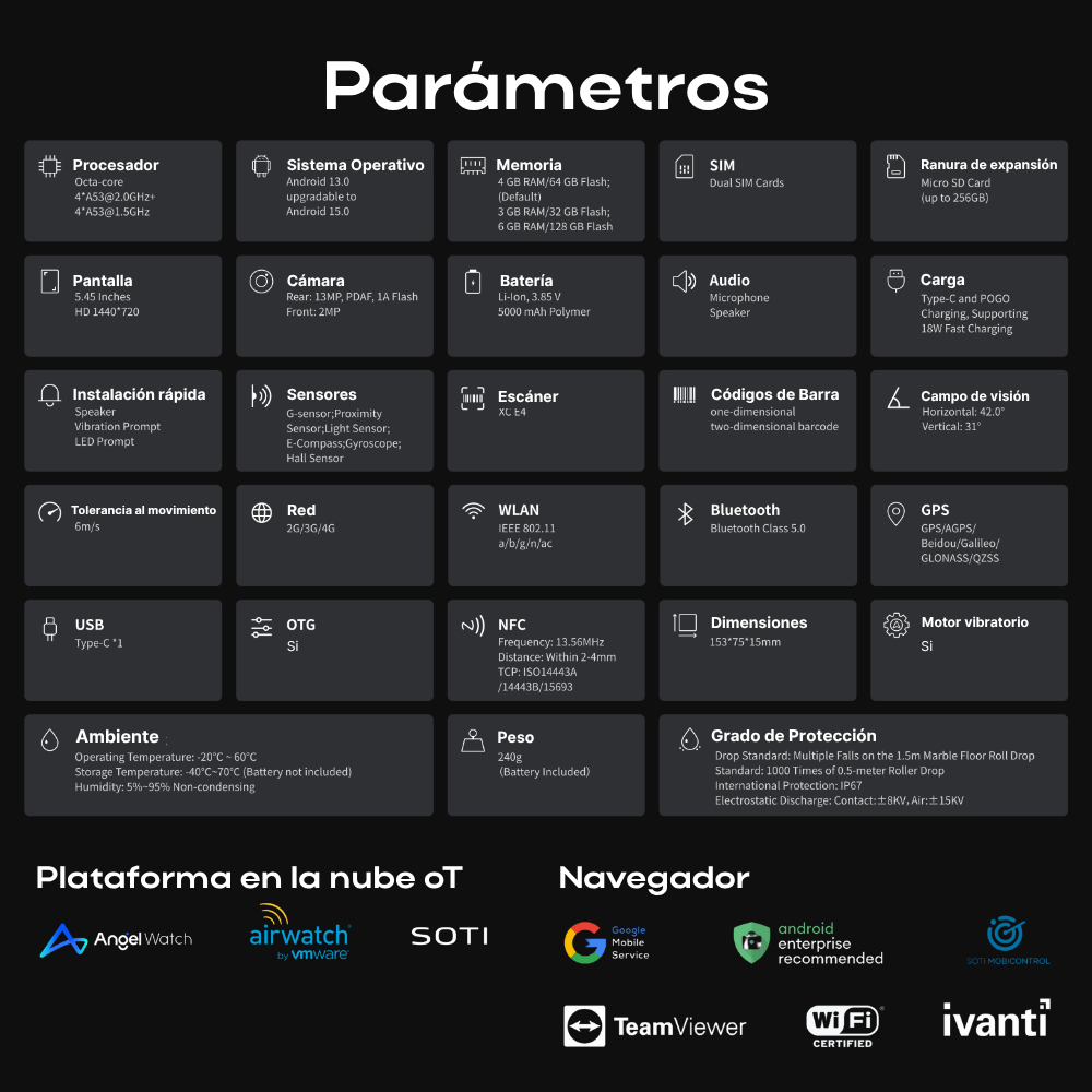 RANGER2 Android Industrial Mobile Terminal with Barcode Reader