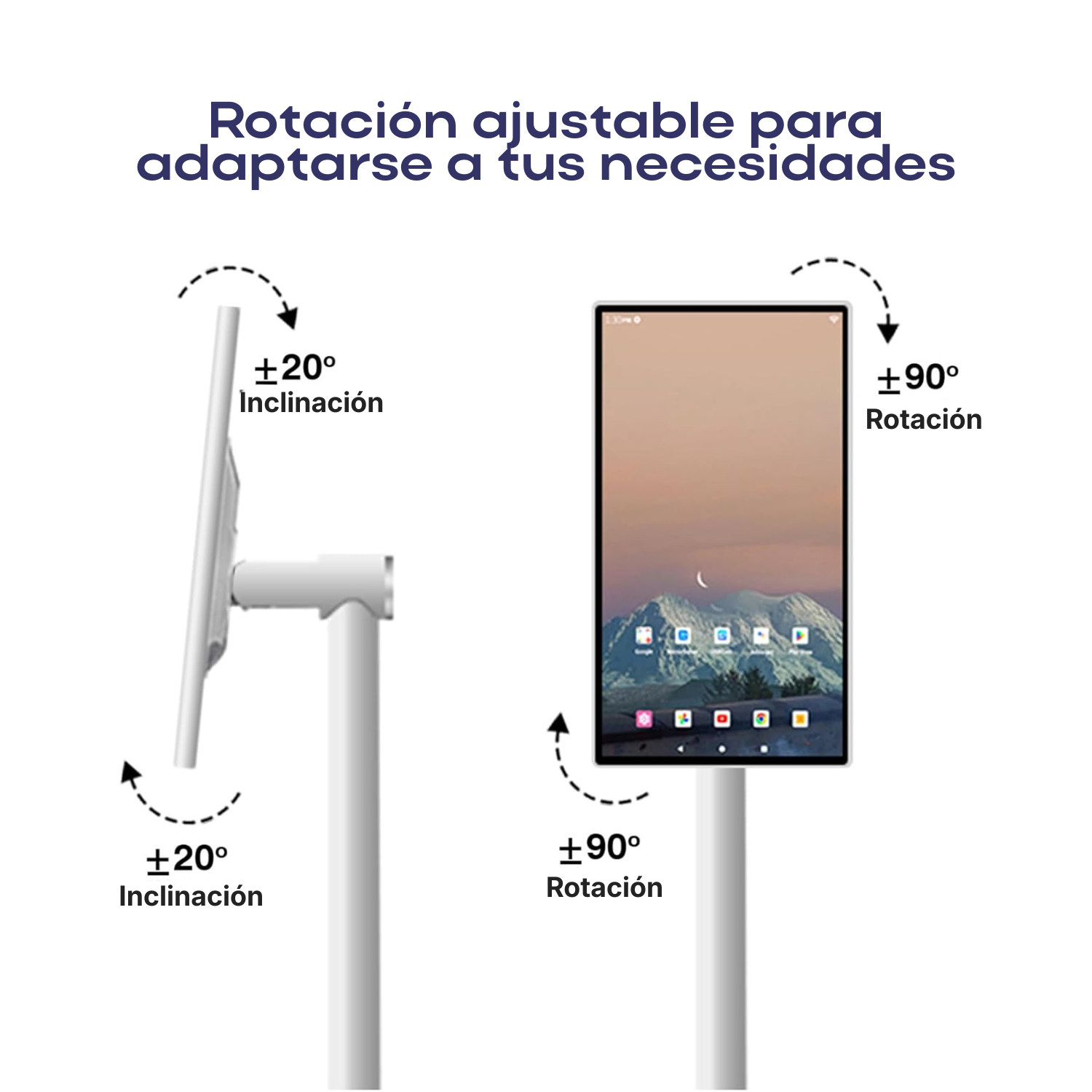 21.5" Android Touchscreen Portable Smart TV with Stand