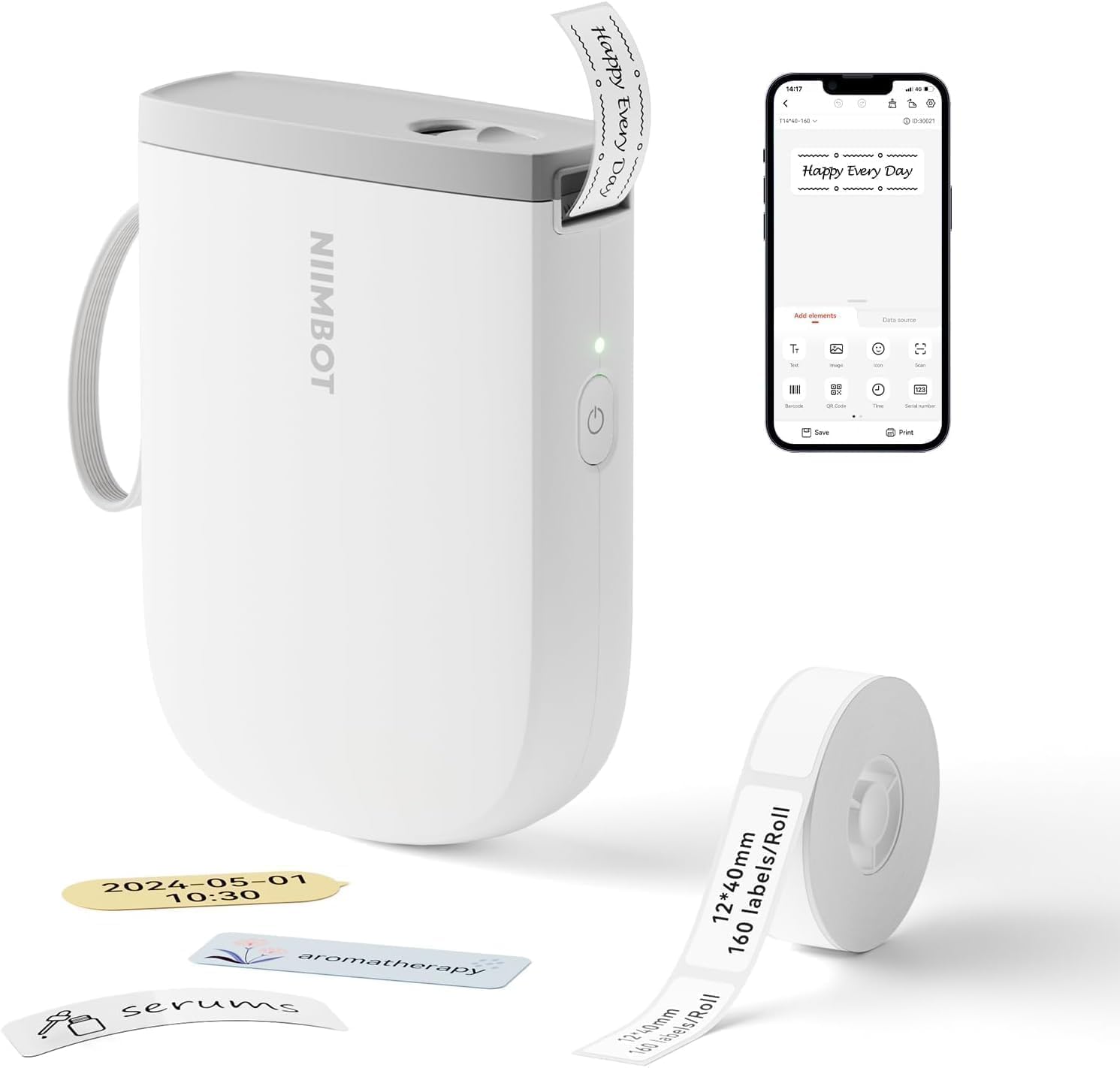 NIIMBOT D11 Impresora de Etiquetas Portátil con Bluetooth