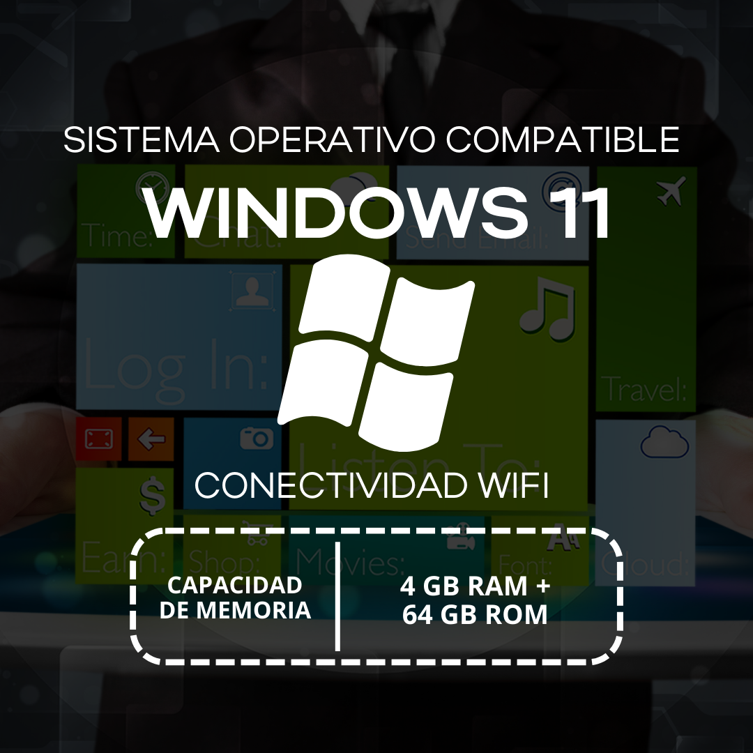 All-in-one Point of Sale with 15.6''' Touchscreen. Windows 11 Operating System and an i5 processor with 58mm thermal receipt printer, WIFI, 4GB of RAM and 64GB of ROM.