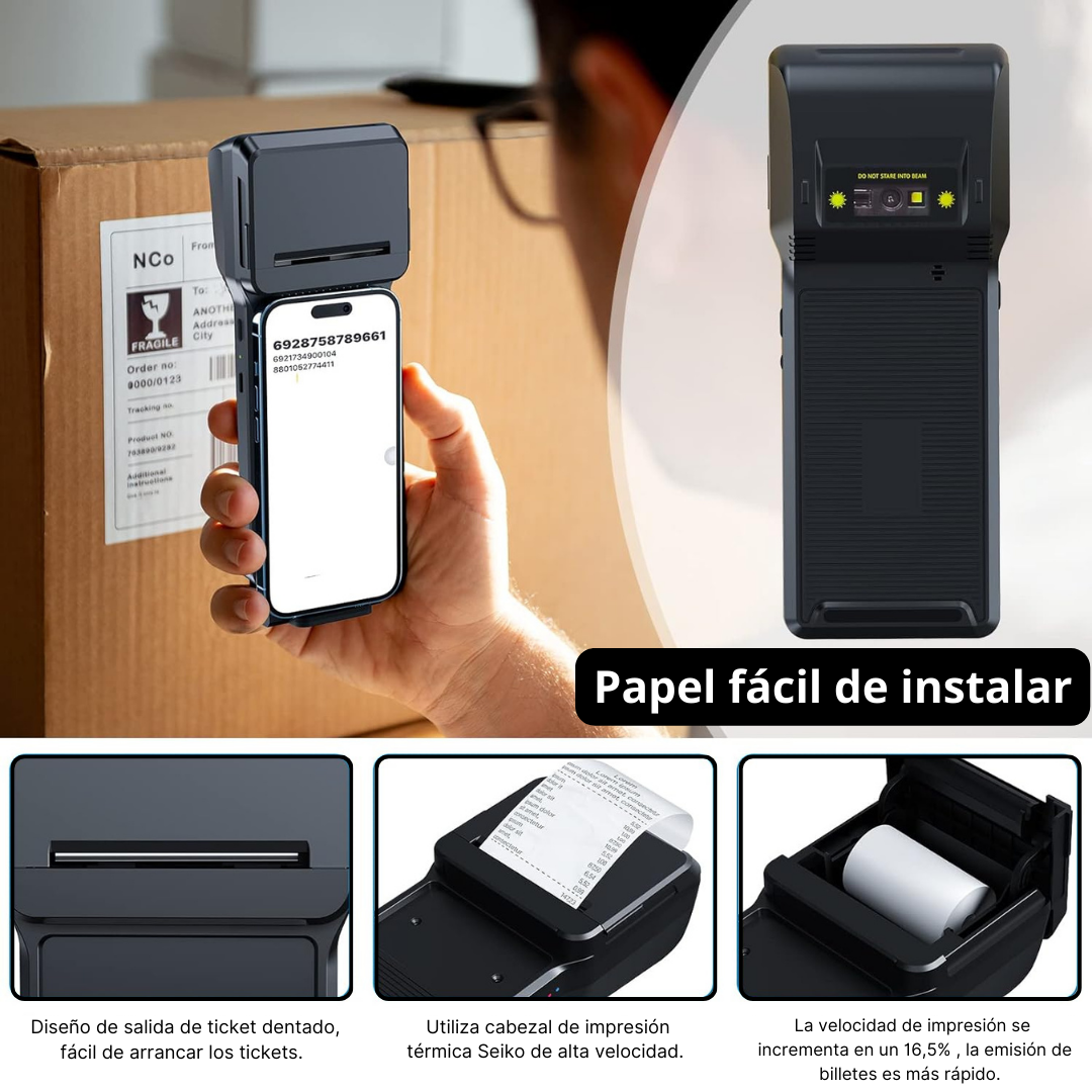 XP-P1 Portable Thermal Printer and 1D/2D Barcode Scanner Point of Sale
